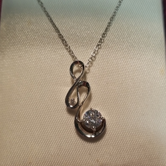 🧨 925 sterling silver necklace and charm crystal - Picture 2 of 4